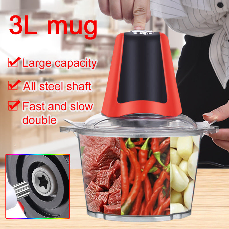 Dainzusyful Procesador de Alimentos Eléctrico 3 en 1 – Licuadora, Picadora y Molinillo de Carne