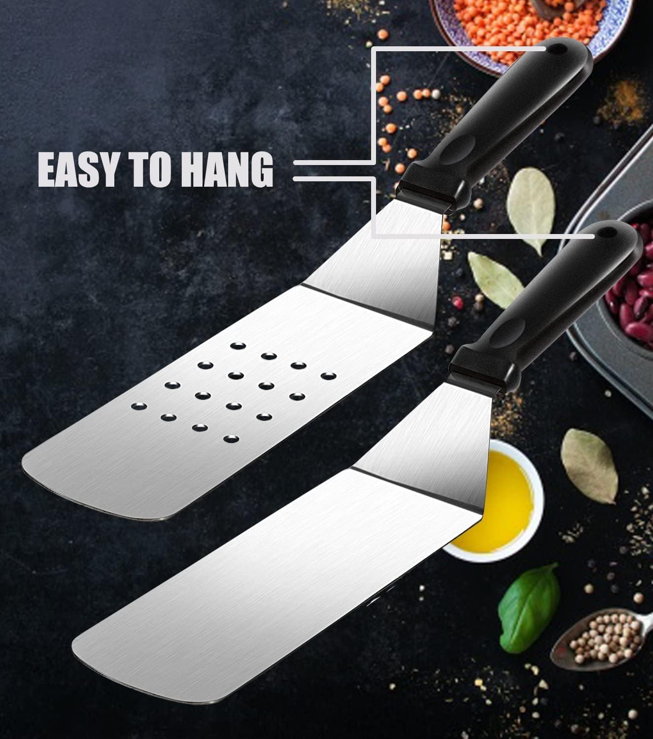 Juego de Utensilios para Parrilla y Plancha – Kit de Herramientas de BBQ de 6 Piezas de Acero Inoxidable