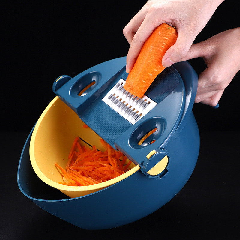 OWSOO Picadora y Colador de Verduras Multifuncional – Azul