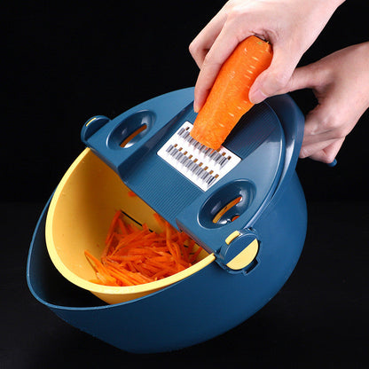 OWSOO Picadora y Colador de Verduras Multifuncional – Azul