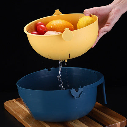 OWSOO Picadora y Colador de Verduras Multifuncional – Azul