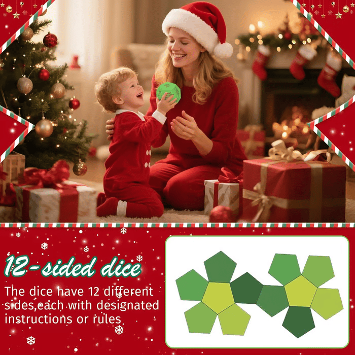 ⏰Last 4 hours Sale: Save 49%-🔥Hilarious Christmas Gift Exchange Party GameDice