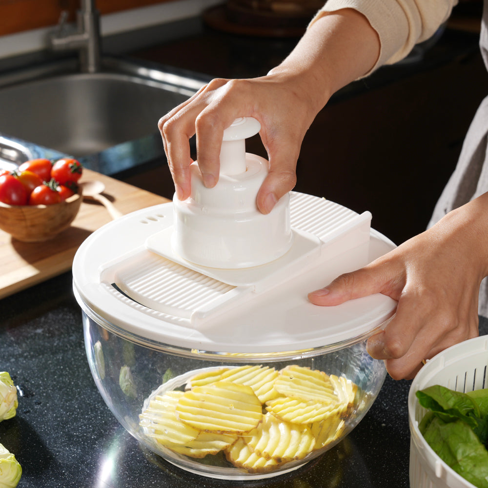 Vinsani Centrifugadora de Ensaladas y Cortador de Verduras Multifuncional