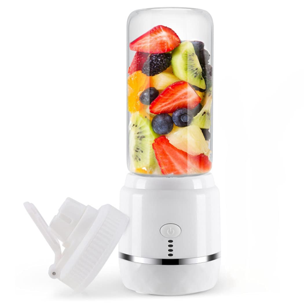 Licuadora Portátil USB – Vaso de Vidrio de 400ml, Recargable, Ideal para Viajes