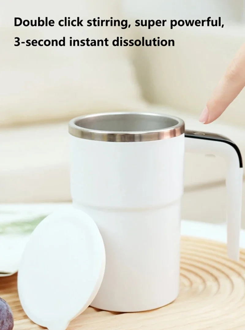 Taza Eléctrica con Agitación Magnética, Tapa y Pantalla Digital