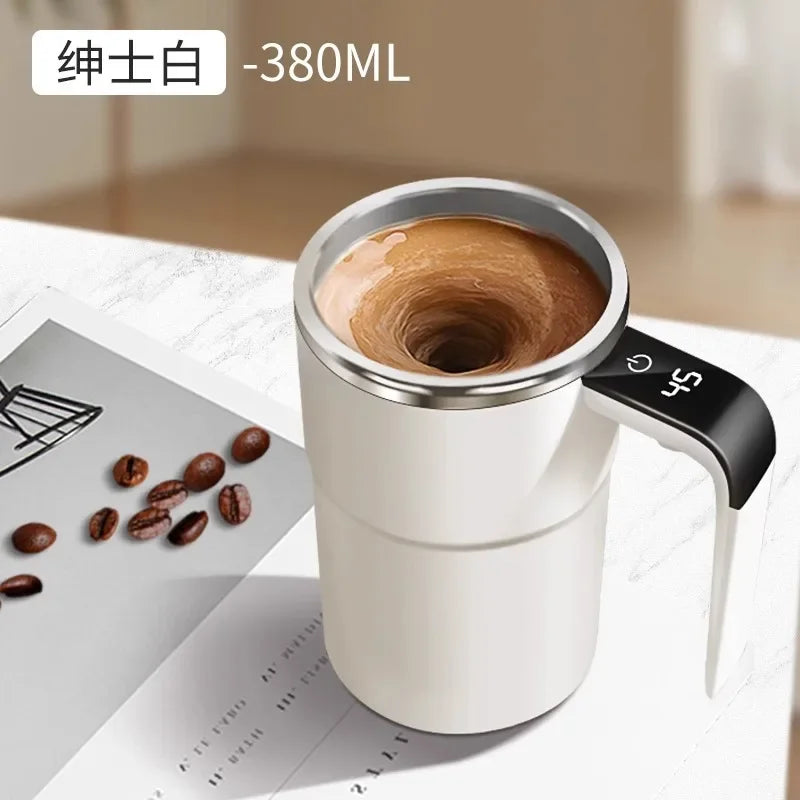 Taza Eléctrica con Agitación Magnética, Tapa y Pantalla Digital