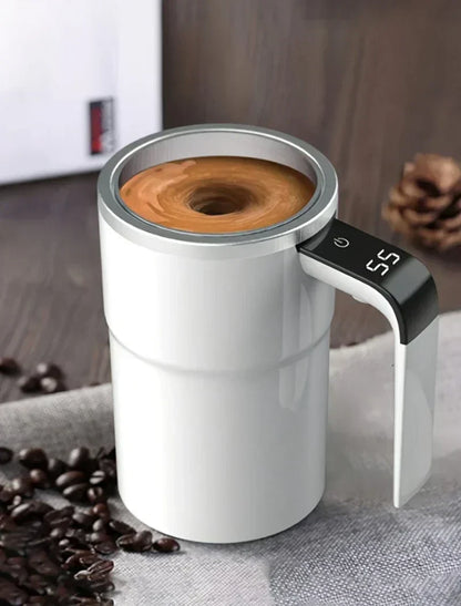 Taza Eléctrica con Agitación Magnética, Tapa y Pantalla Digital