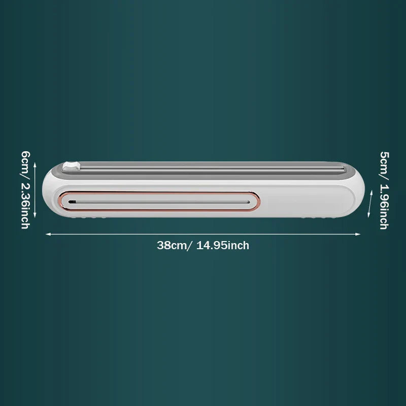 Magnetic Refillable Wrap Dispenser With Cutter - Kitchen Tool for Plastic Wrap, Tin Aluminum Foil, Film Wrap - Ideal for Efficient Food Storage and Easy Cutting