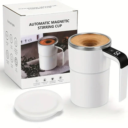 Taza Eléctrica con Agitación Magnética, Tapa y Pantalla Digital