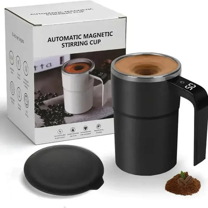 Taza Eléctrica con Agitación Magnética, Tapa y Pantalla Digital