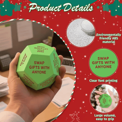 ⏰Last 4 hours Sale: Save 49%-🔥Hilarious Christmas Gift Exchange Party GameDice